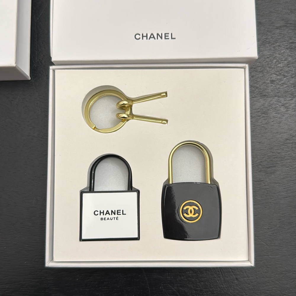 CHANEL Black and Gold locks and keys